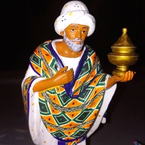 King Melchior Figurine the silent night nativity collection Hawthorne village